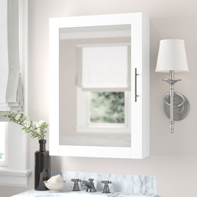 Three Posts™ Nantwich Removable White Medicine Cabinet with